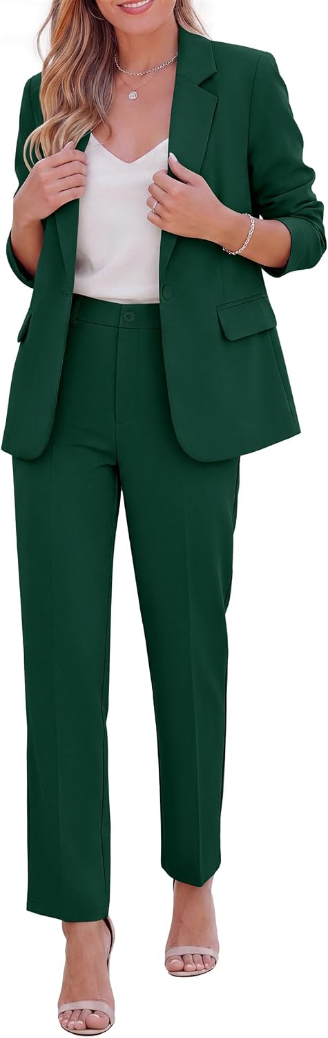 PRETTYGARDEN Two Piece Sets for Women Dressy Pant Suits
