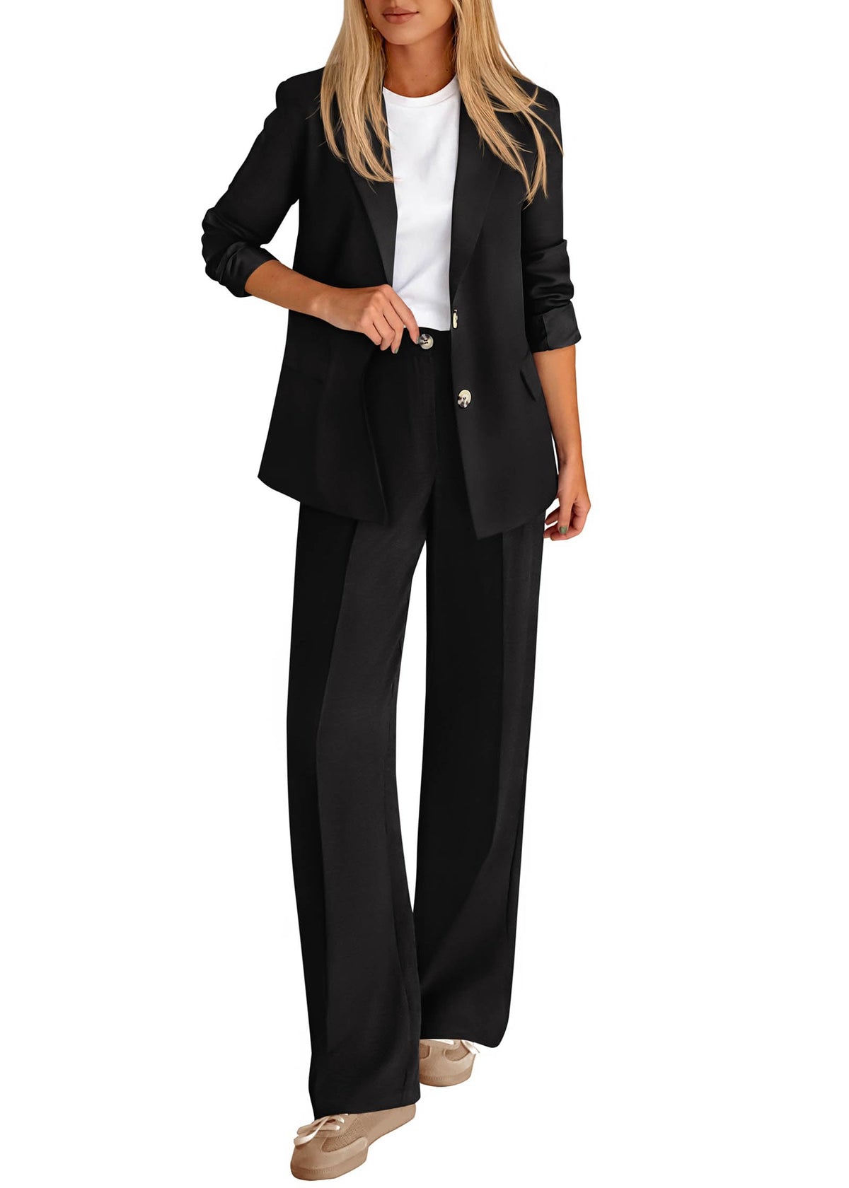 KIRUNDO Womens Suits 2 Piece Set Business Casual Outfits