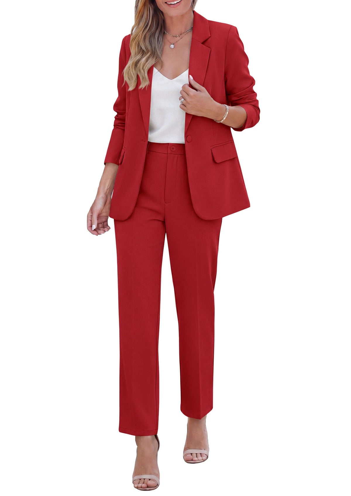 PRETTYGARDEN Two Piece Sets for Women Dressy Pant Suits