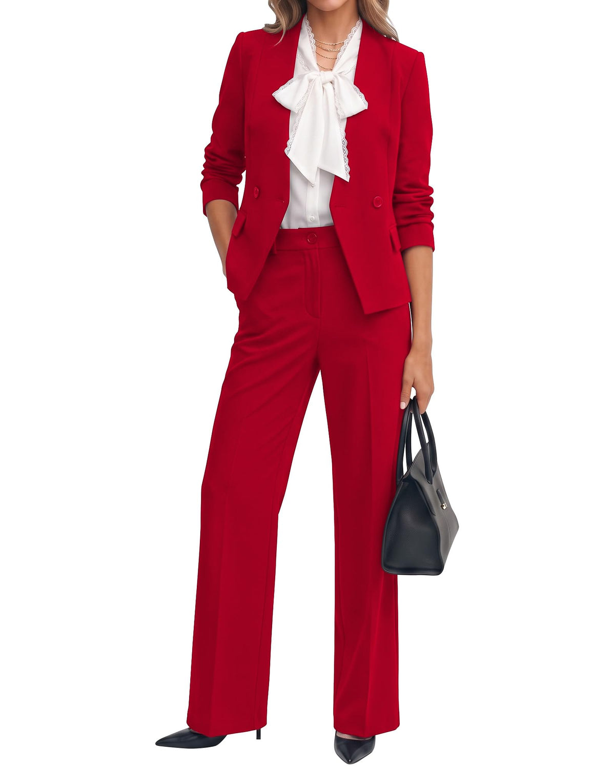 luvamia Pants Suits for Women 2 Piece Sets Business Casual Interview Outfit