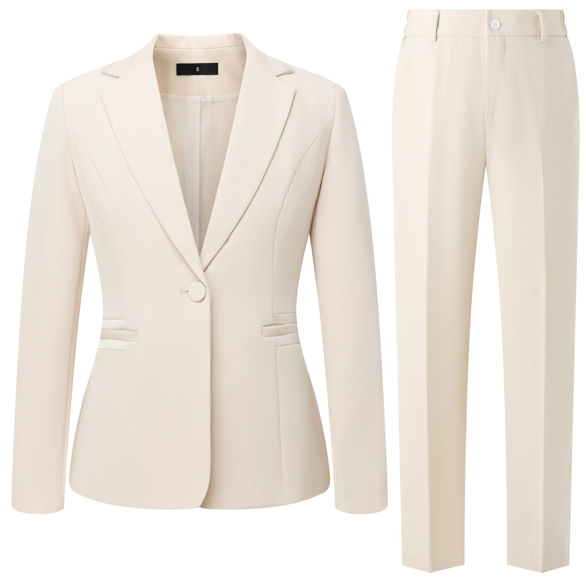 Women's 2 Piece Suit Pants One Button Blazer Set Business Casual Outfits
