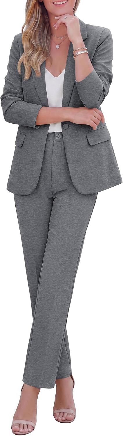 PRETTYGARDEN Two Piece Sets for Women Dressy Pant Suits