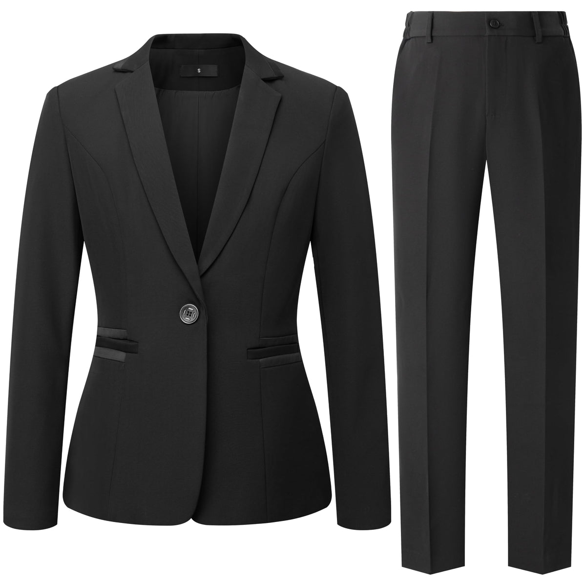 Women's 2 Piece Suit Pants One Button Blazer Set Business Casual Outfits