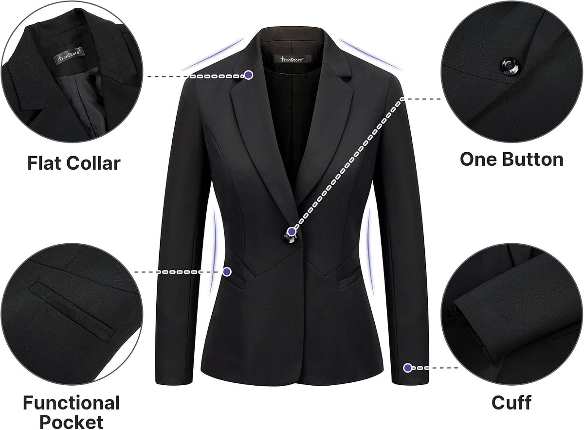 Women's 2 Piece Business Pants Suit Set Slim Fit