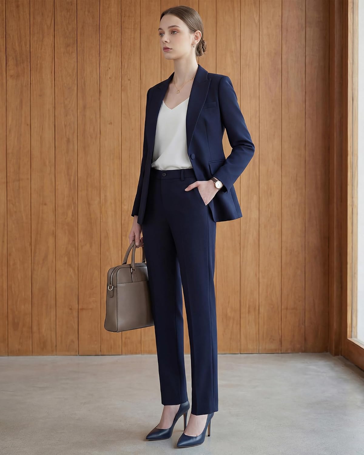 Womens Suits 2 Piece Set Business, Pant Suit for Women Professional