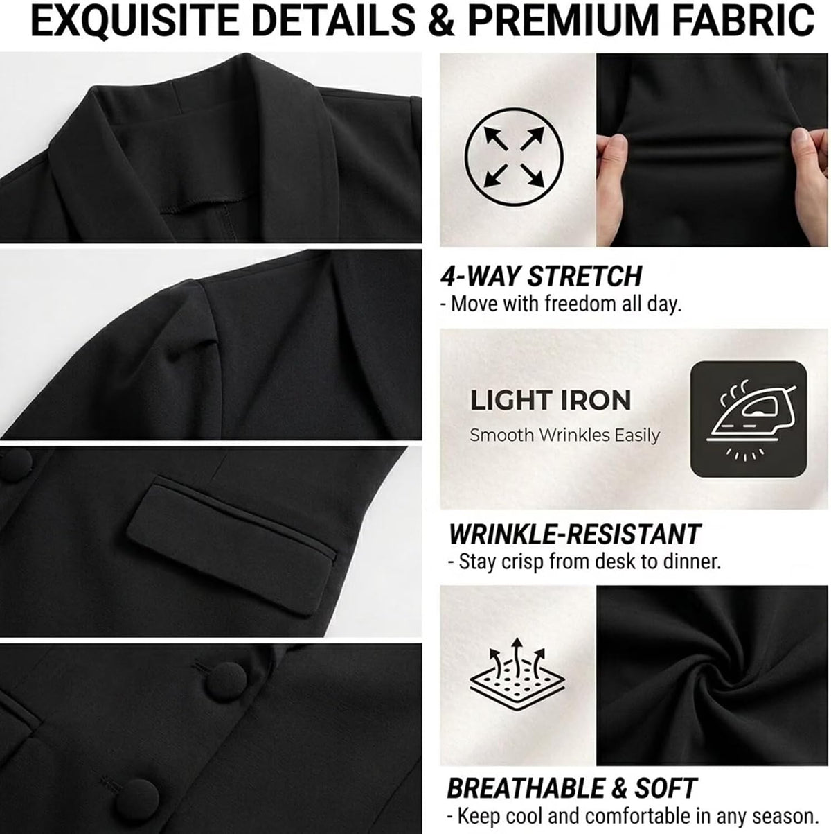 Kafiloe Pant Suits for Women Dressy 2 Piece Set Business Casual Outfits