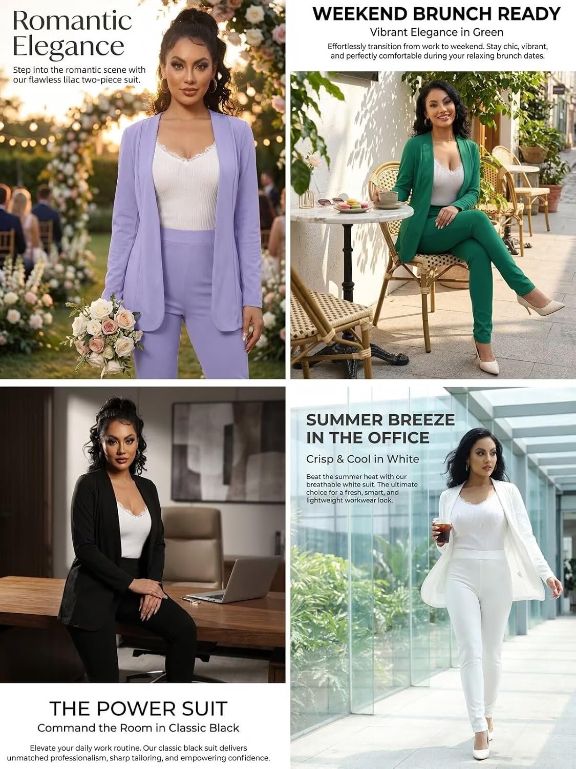Aro Lora Pant Suits for Women Dressy Casual 2 Piece Outfits