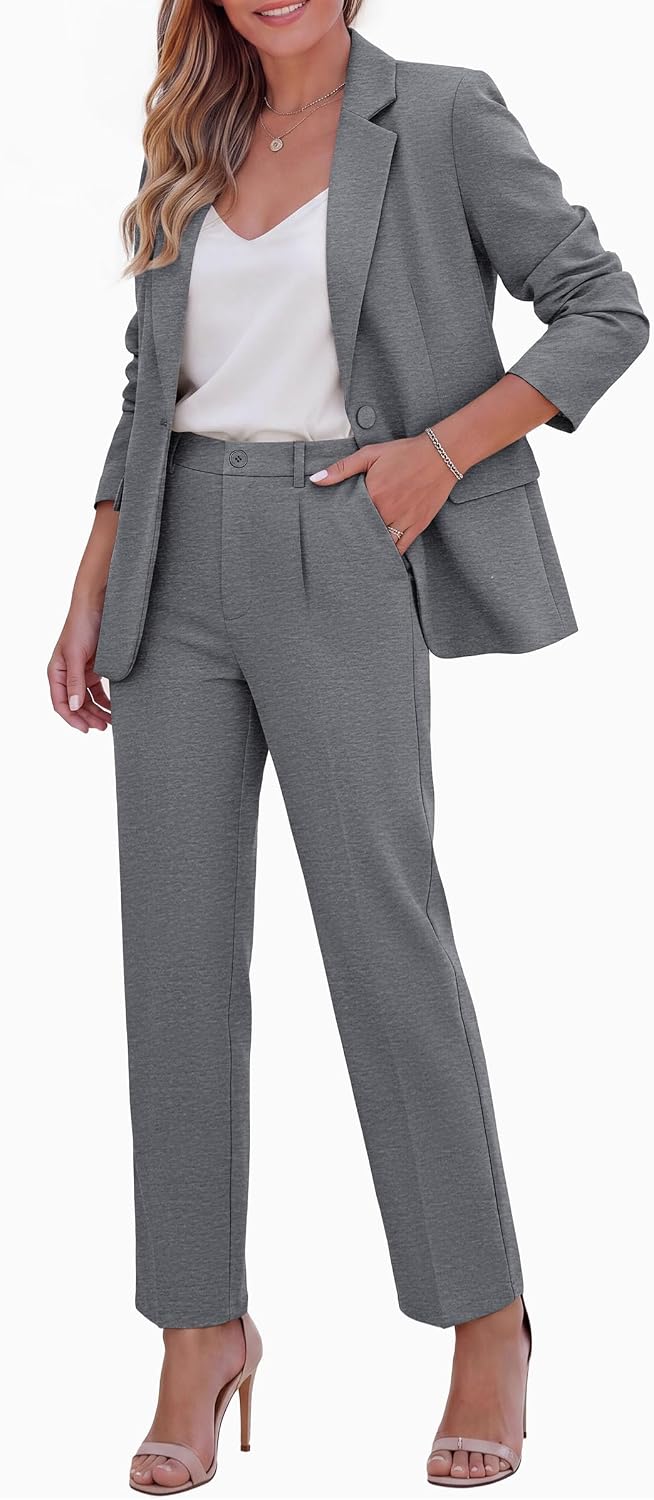 PRETTYGARDEN Two Piece Sets for Women Dressy Pant Suits