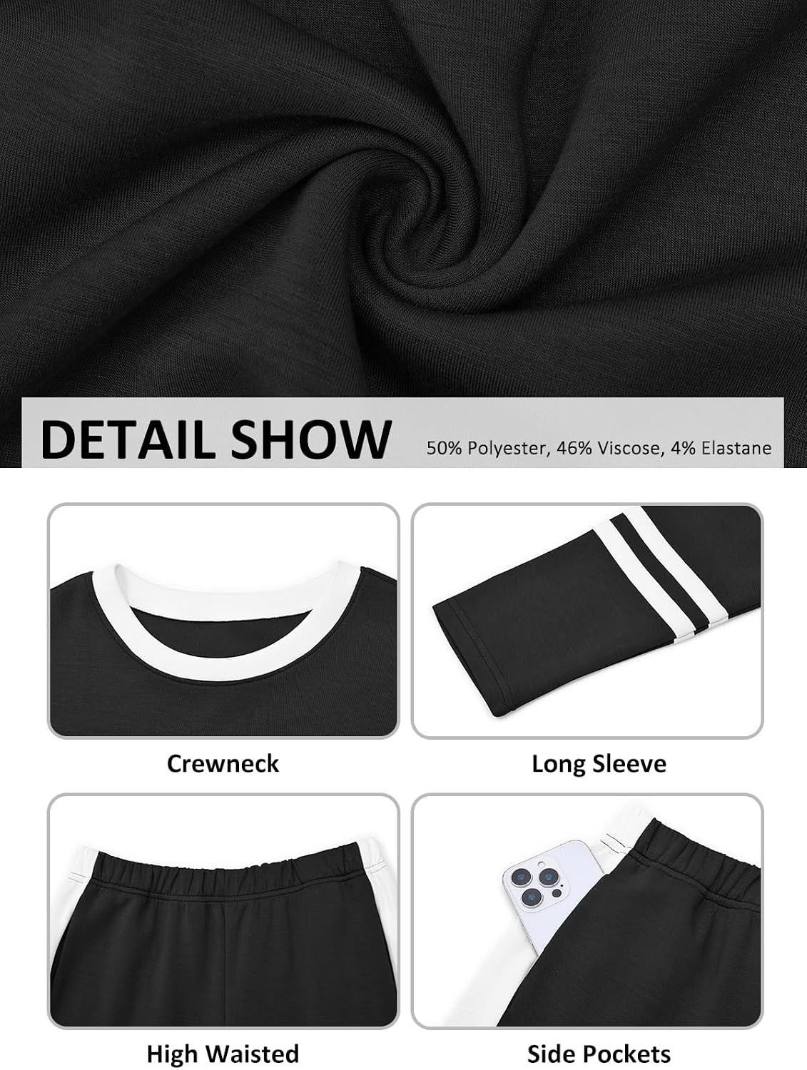Yousify Lounge Sets for Women Matching Set 2 Piece Wide Leg Pants Outfits