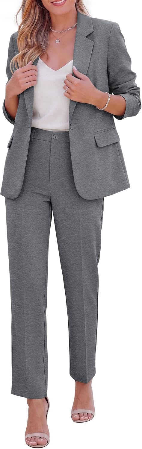 PRETTYGARDEN Two Piece Sets for Women Dressy Pant Suits