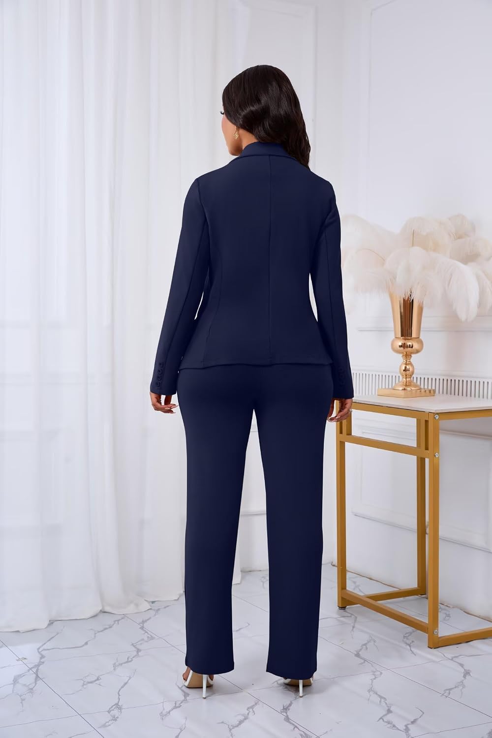 Kafiloe Women Suits 2 Piece Set Blazer Business Casual Outfit