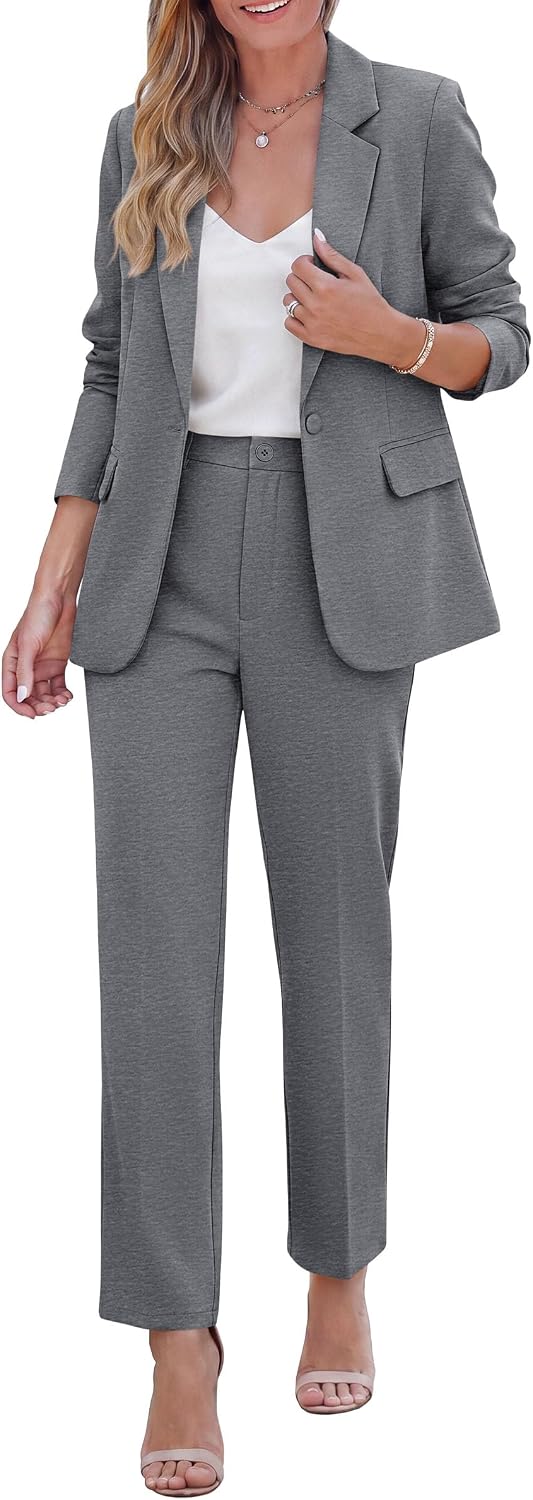 PRETTYGARDEN Two Piece Sets for Women Dressy Pant Suits