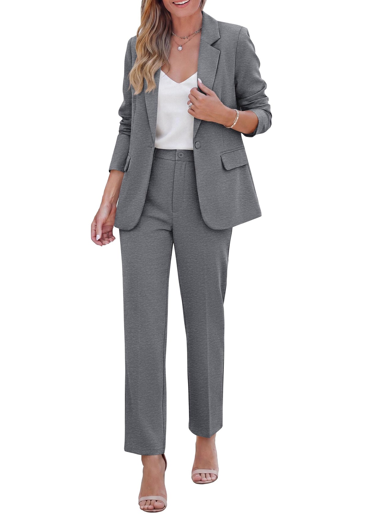 PRETTYGARDEN Two Piece Sets for Women Dressy Pant Suits