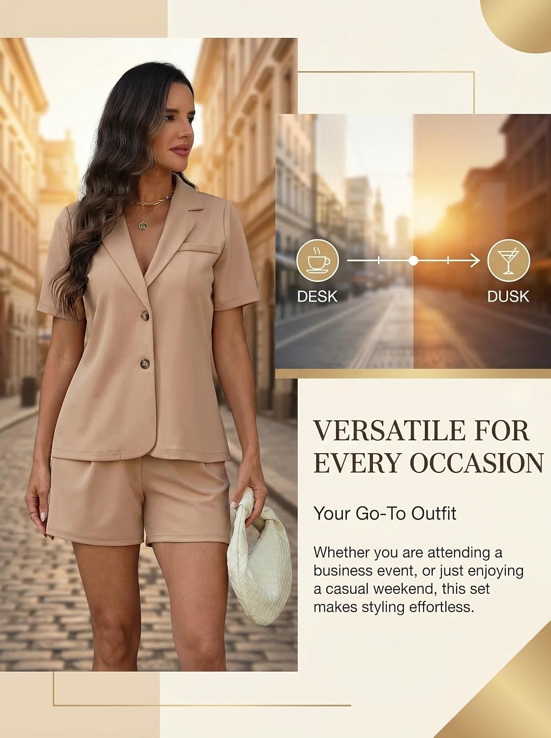 MorwenVeo Women's Two Piece Suit Sets Summer Business Casual Outfits