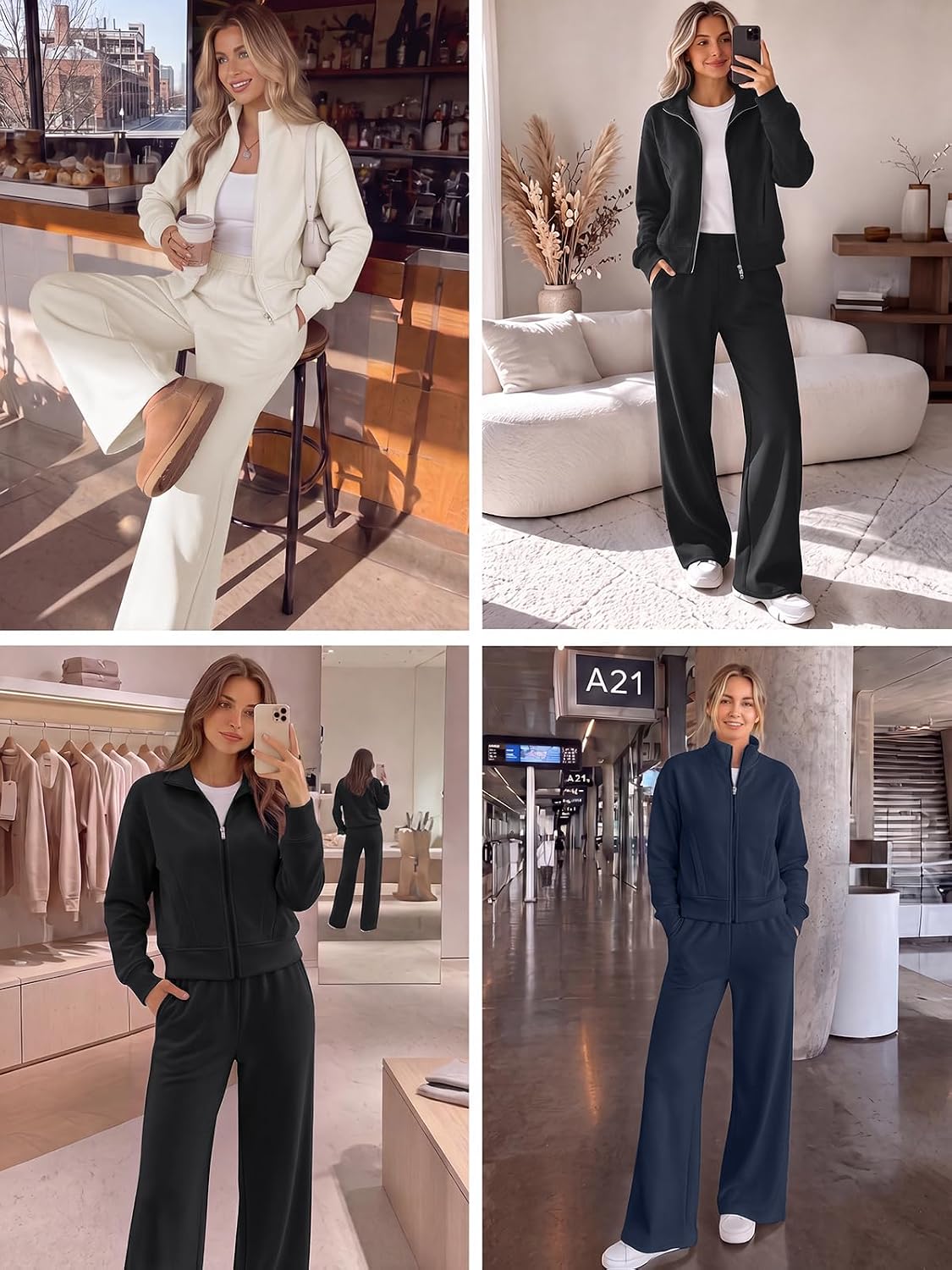 EFAN Womens Sweatsuits 2 Piece Modal Blend Tracksuits Lounge Sweat Sets