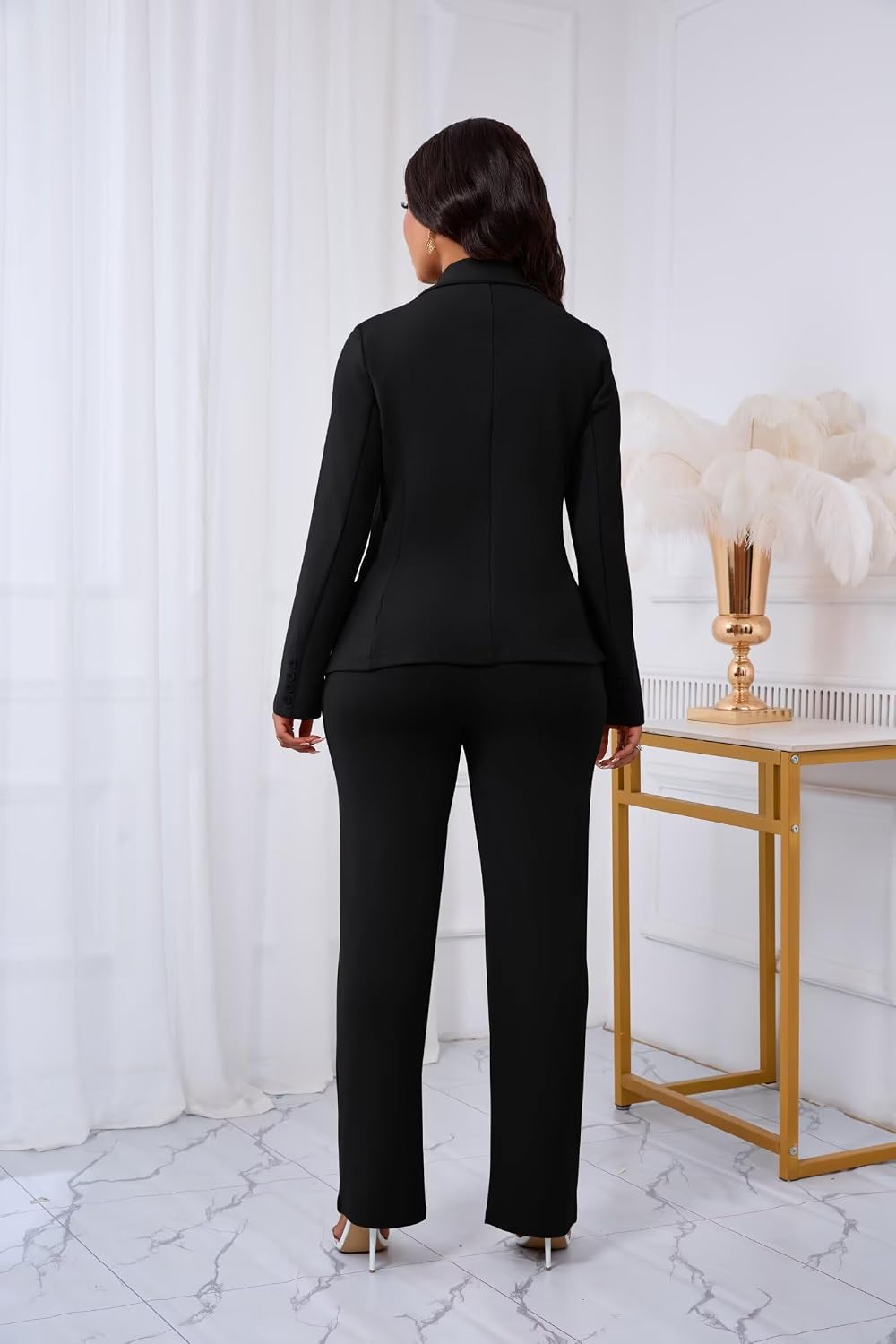 Kafiloe Women Suits 2 Piece Set Blazer Business Casual Outfit