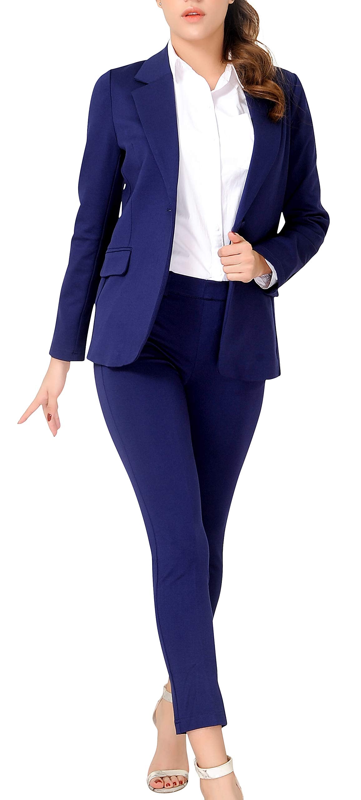 Marycrafts Women’s Two Piece Suits – Business Blazer Pant Suit Set, Professional Work Outfit for Office