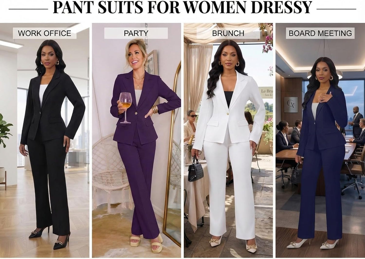 Salimdy 2 Piece Pant Suits for Women Business Casual Outfits