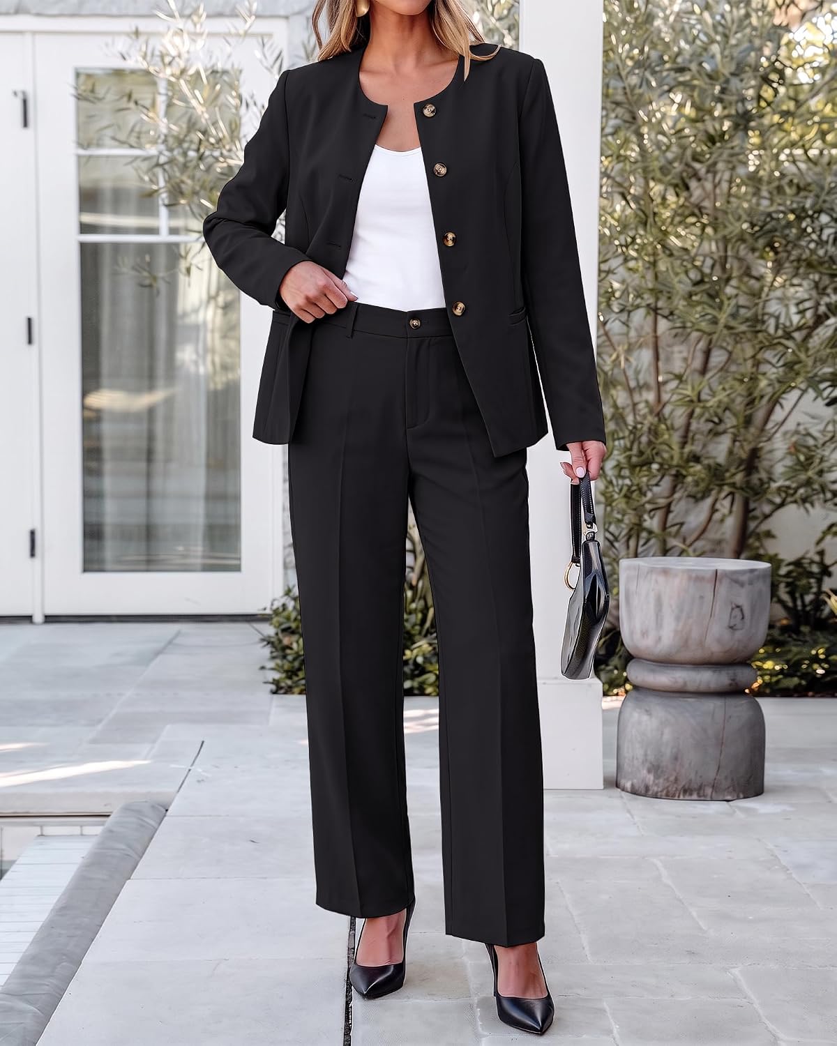 luvamia Pants Suits for Women Dressy 2 Piece Sets Business Casual Outfits