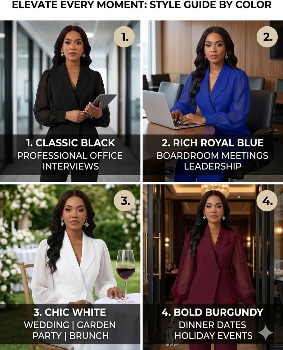 Kafiloe Women's Suits 2 Piece Set Business Casual Outfits