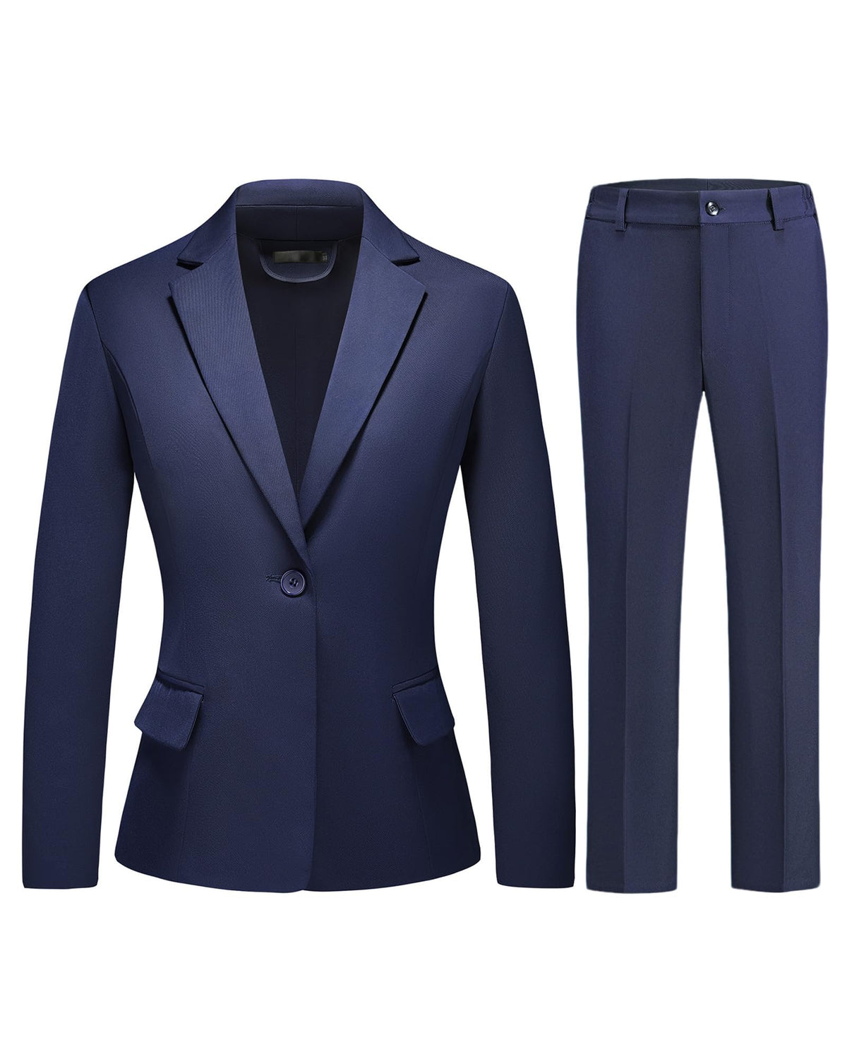 Womens Business Pants Suit 2 Piece Set Classic One Button Blazer & Pants Set for Work Wedding Interview
