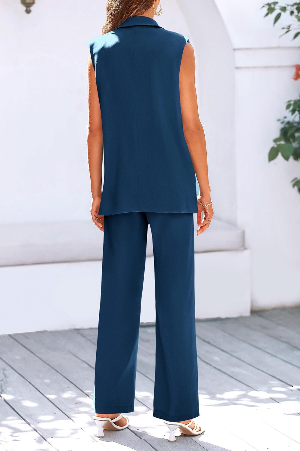 PRETTYGARDEN Women's Summer 2 Piece Outfits Blazer Sets