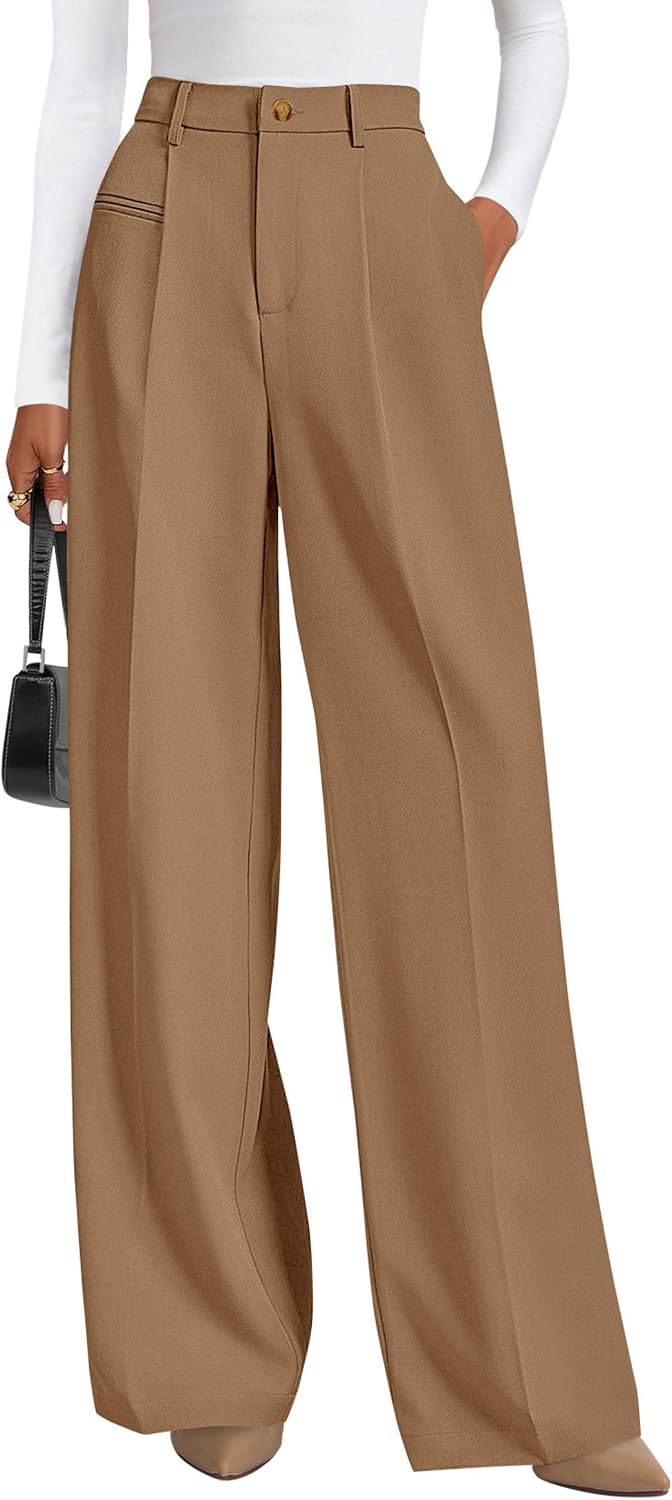 PRETTYGARDEN Women's Tailored Wide Leg Work Dress Pants