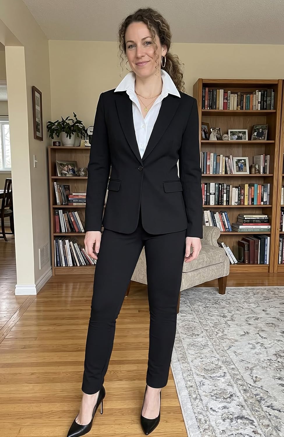Kelyaa Women's 2 Piece Suit Set Slim Fit Business Casual Outfits