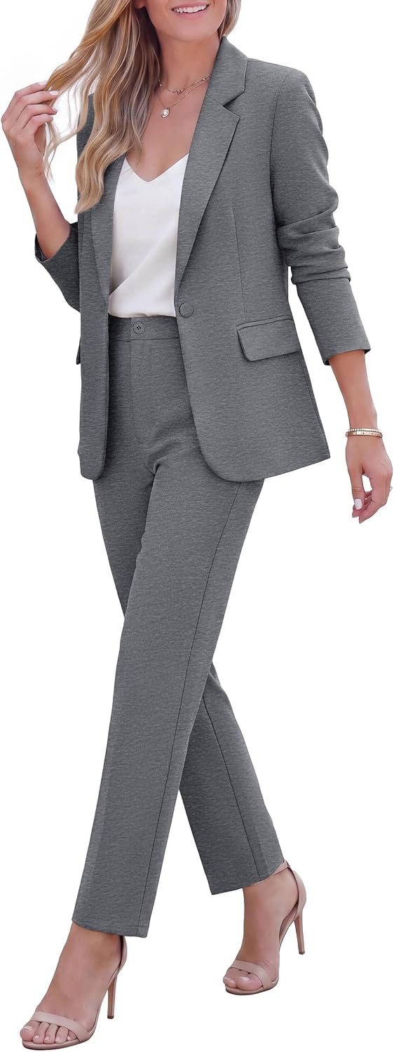 PRETTYGARDEN Two Piece Sets for Women Dressy Pant Suits