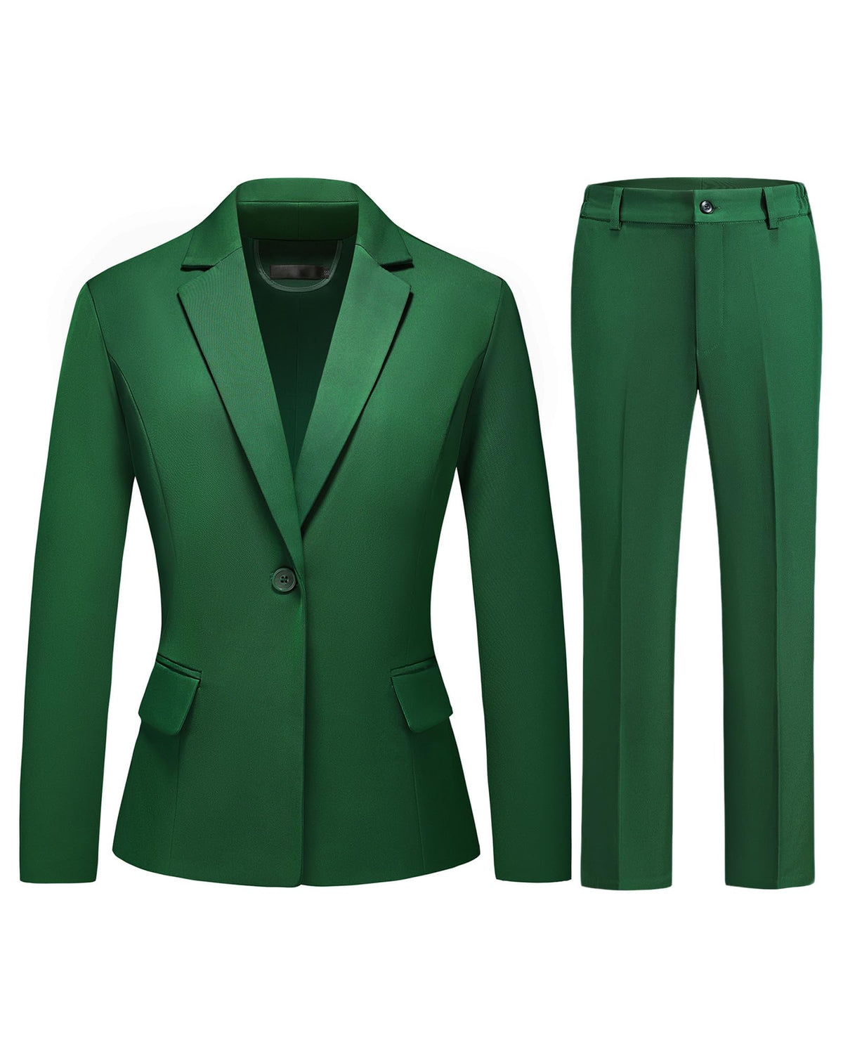 Womens Business Pants Suit 2 Piece Set Classic One Button Blazer & Pants Set for Work Wedding Interview