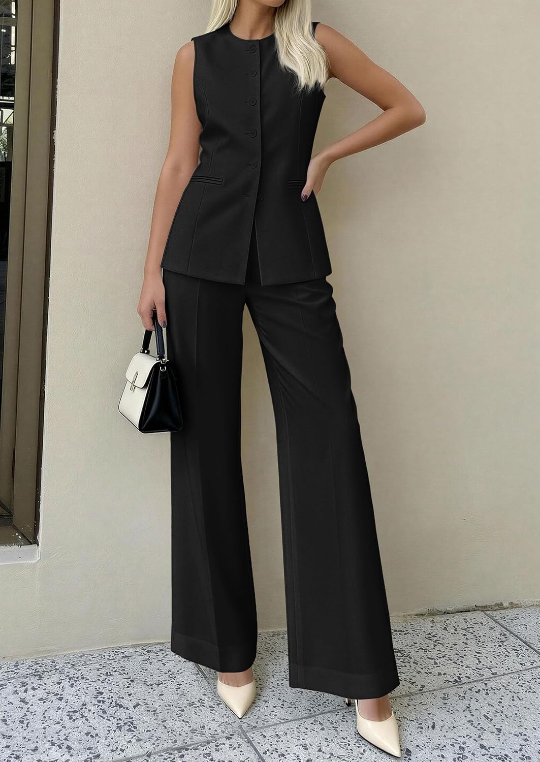 PRETTYGARDEN Women's 2 Piece Sets Business Casual Outfits