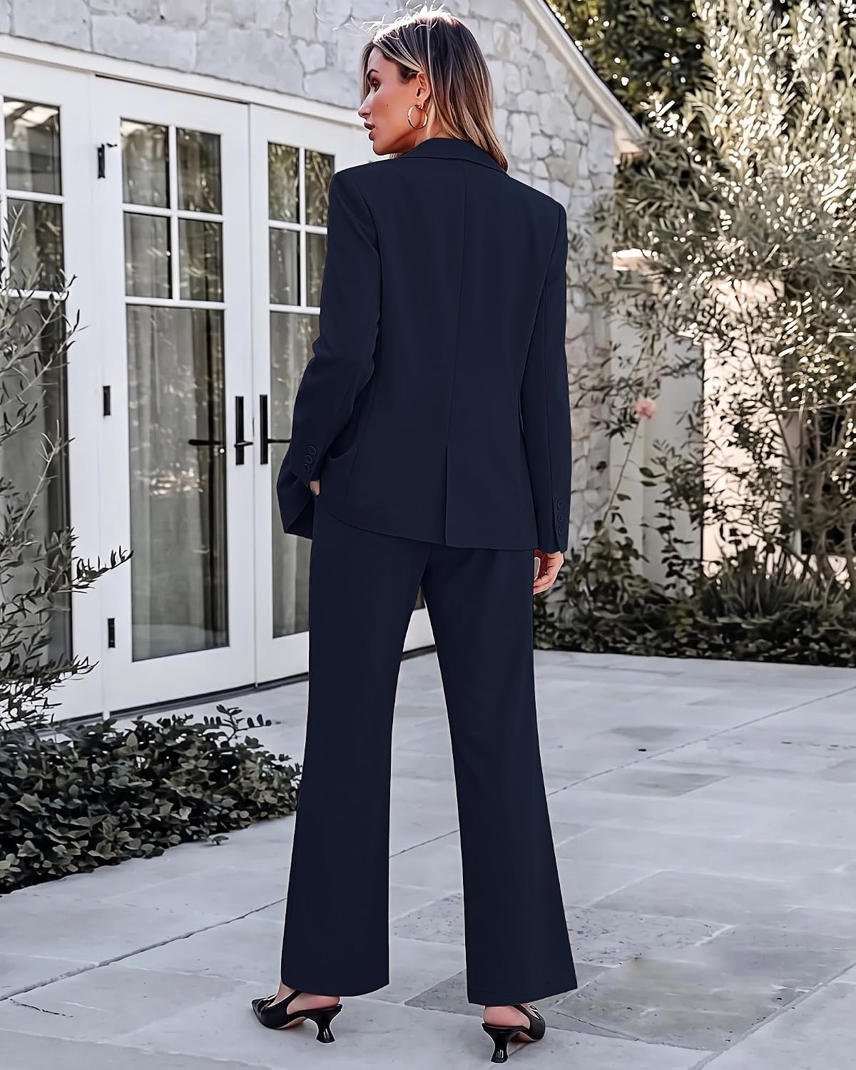 luvamia Pant Suits for Women 2 Piece Sets Business Casual Bootcut Pants Set
