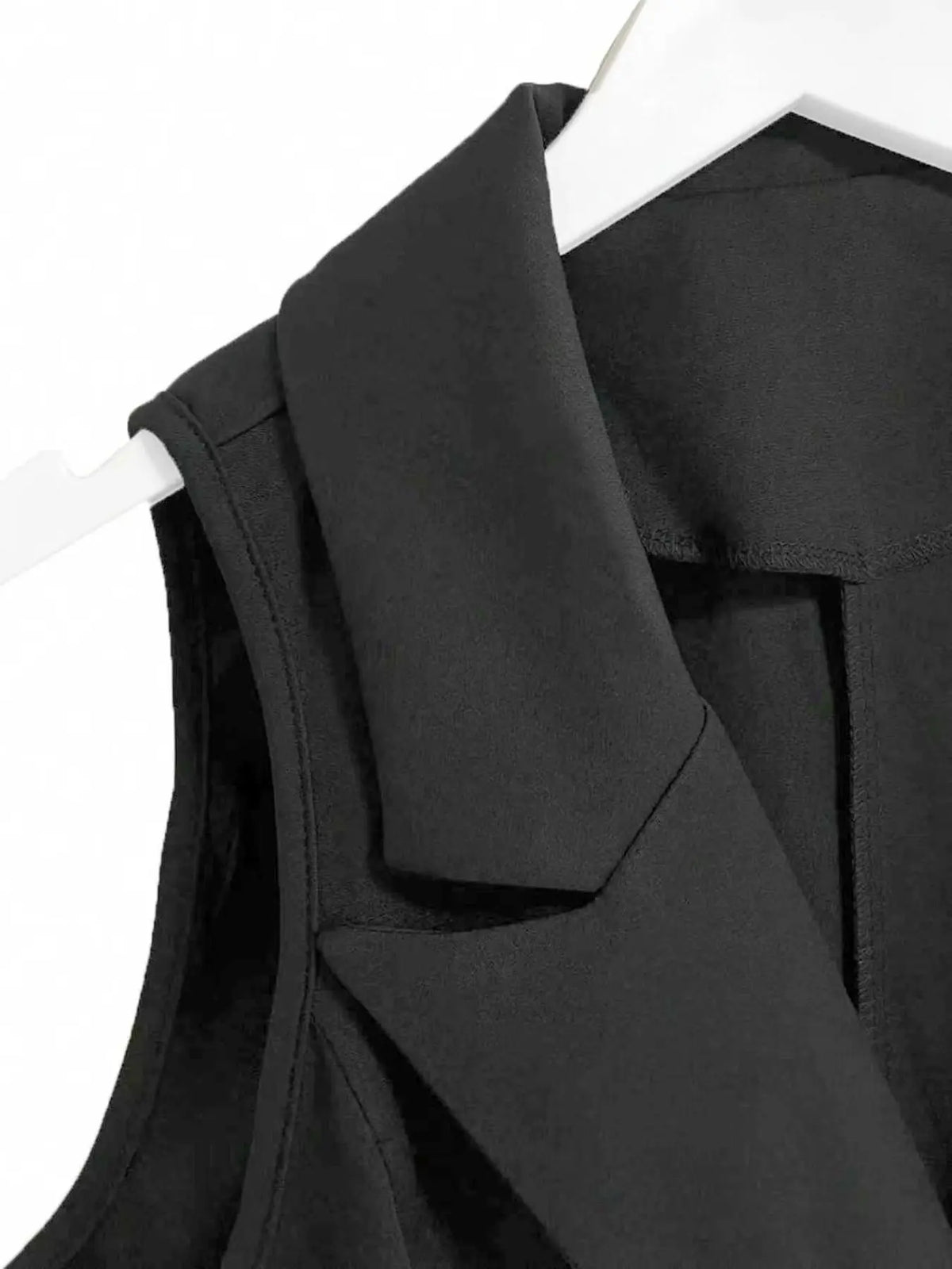 Women's Lapel Blazer Vest, Side Tie Waist Cinch Slimming Sleeveless Top, Butterfly Knot Blazer Vest, Chic Aesthetic Sleeveless Gilet Piece