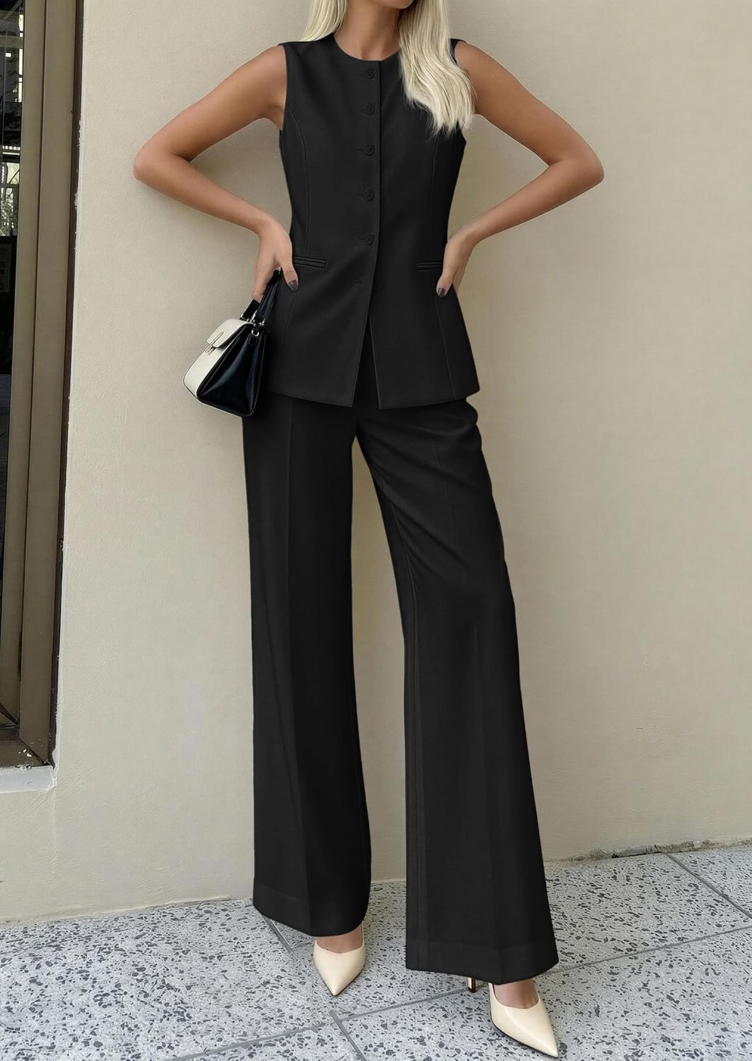 PRETTYGARDEN Women's 2 Piece Sets Business Casual Outfits