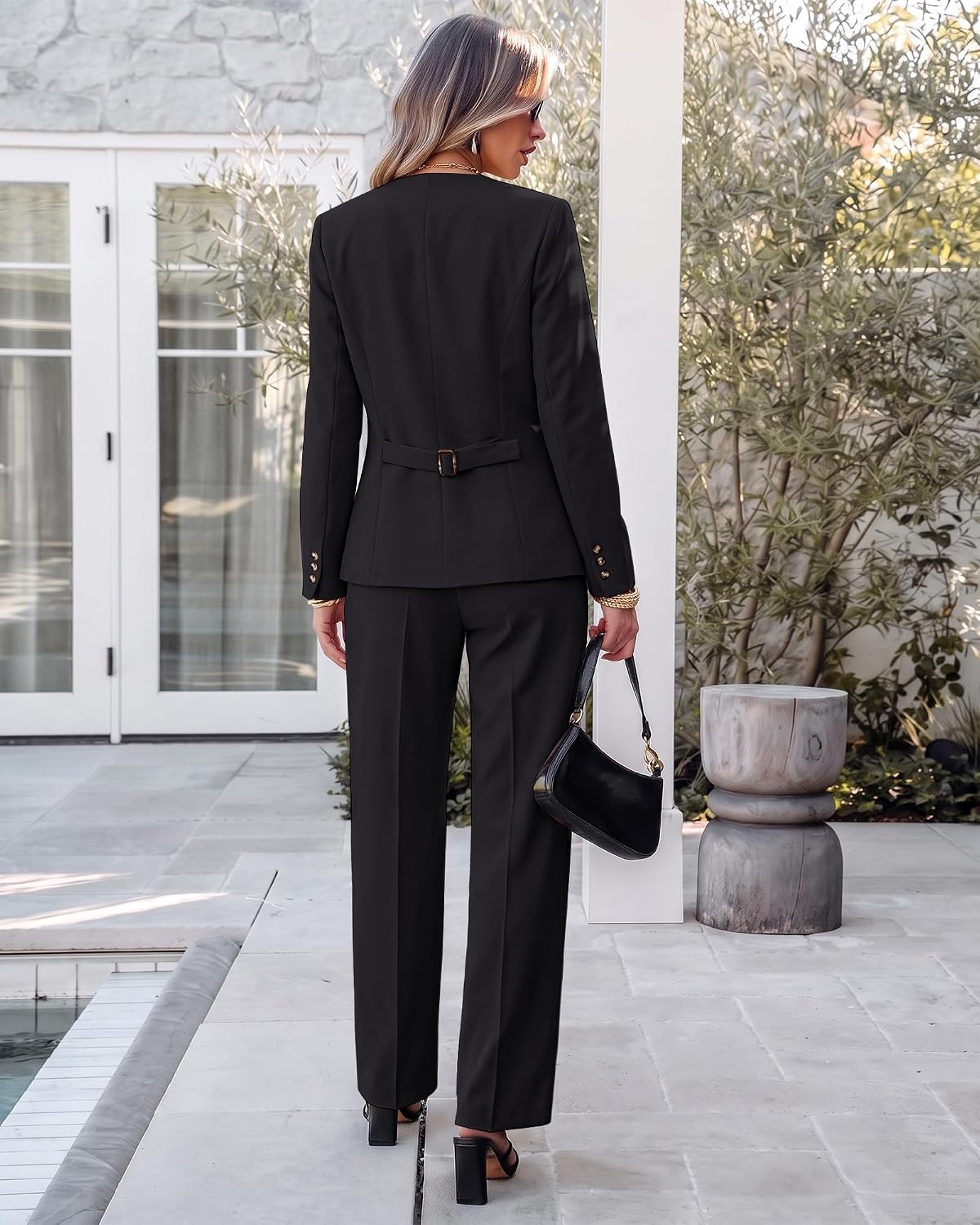 luvamia Pants Suits for Women Dressy 2 Piece Sets Business Casual Outfits