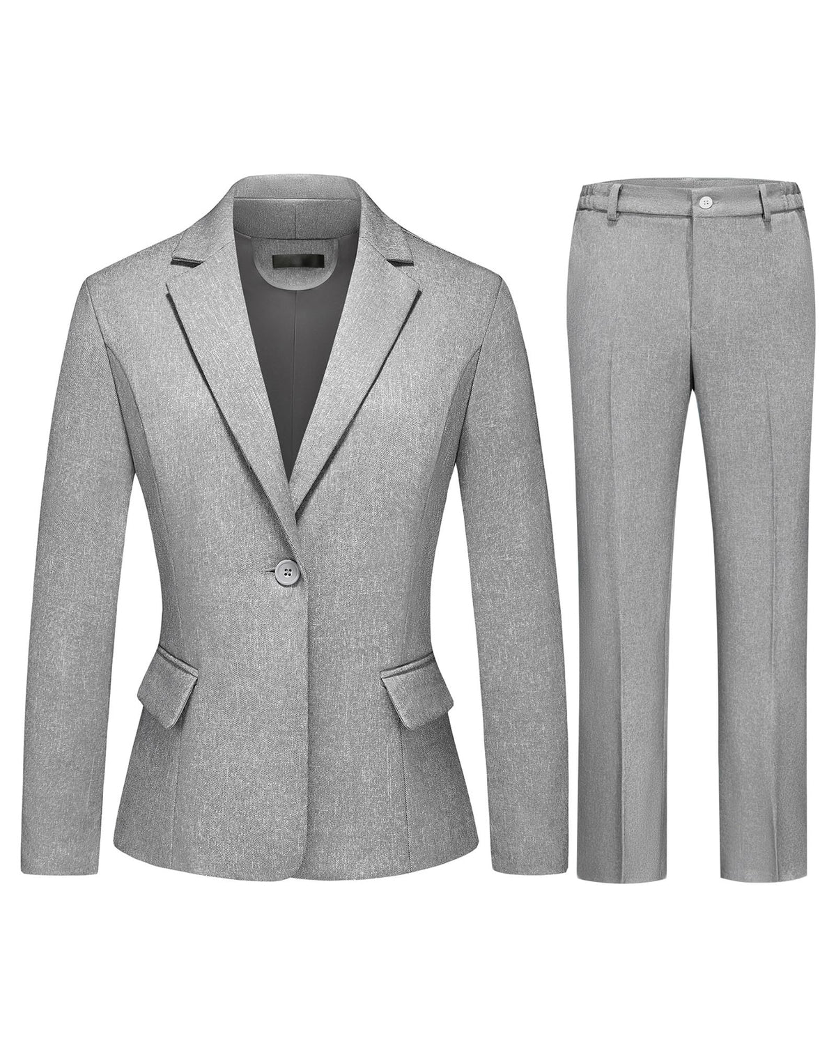 Womens Business Pants Suit 2 Piece Set Classic One Button Blazer & Pants Set for Work Wedding Interview