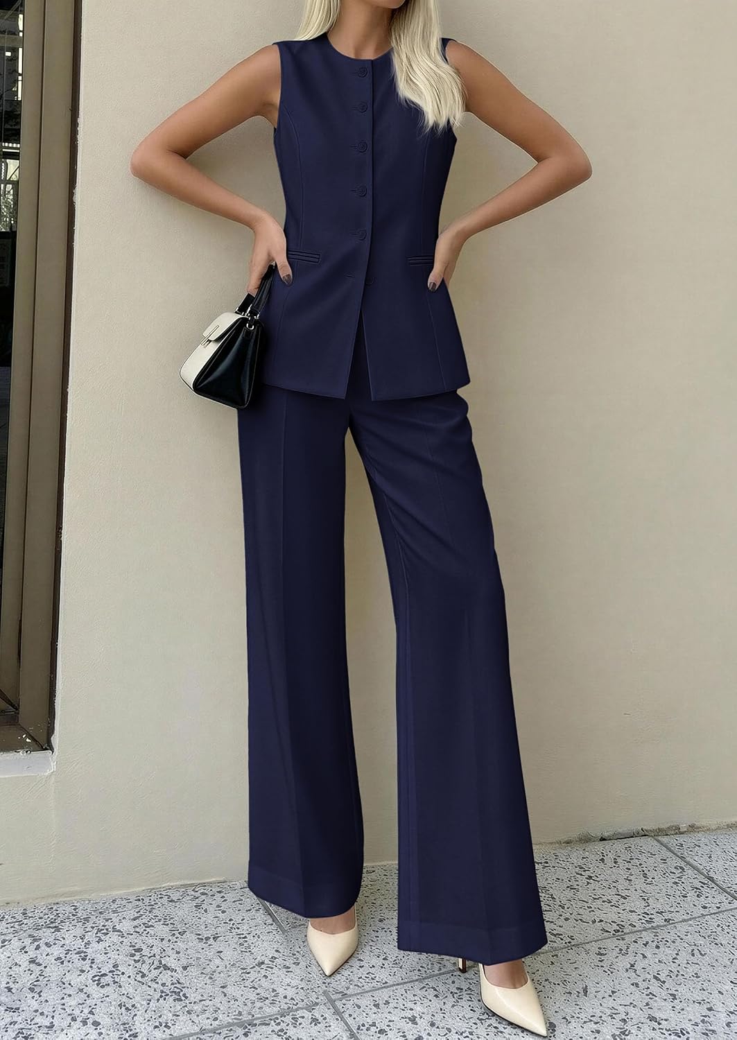 PRETTYGARDEN Women's 2 Piece Sets Business Casual Outfits