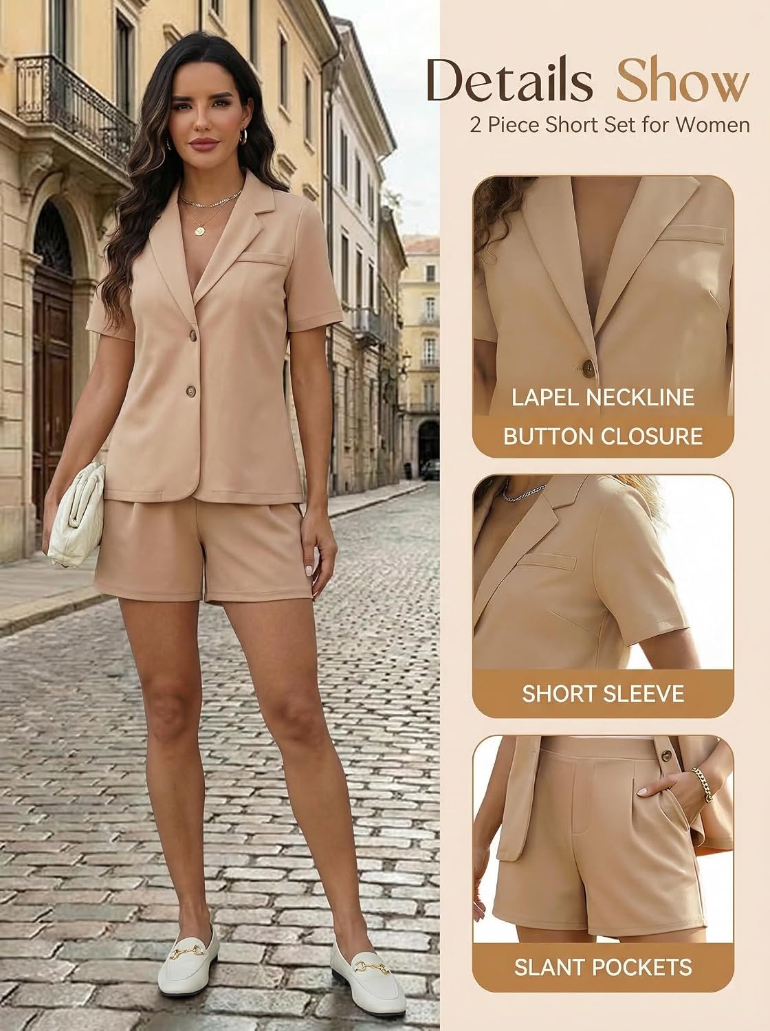 MorwenVeo Women's Two Piece Suit Sets Summer Business Casual Outfits