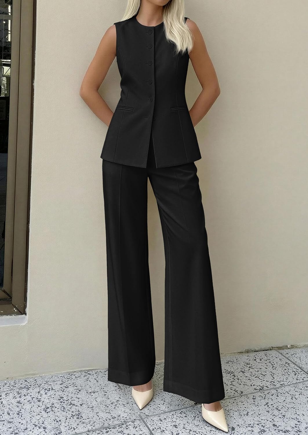 PRETTYGARDEN Women's 2 Piece Sets Business Casual Outfits