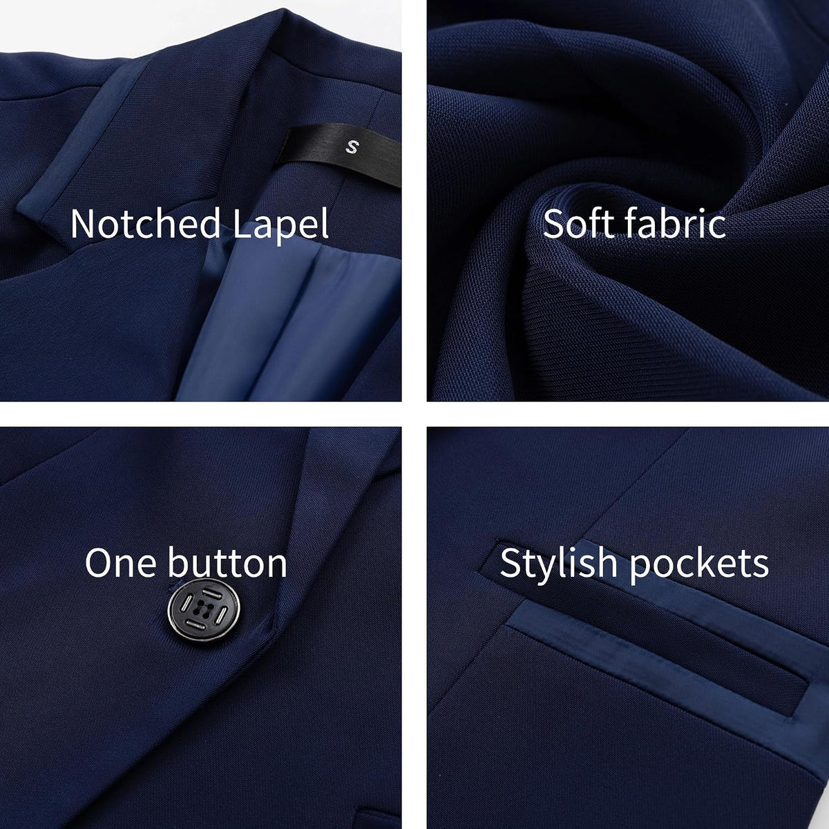 Women's 2 Piece Suit Pants One Button Blazer Set Business Casual Outfits