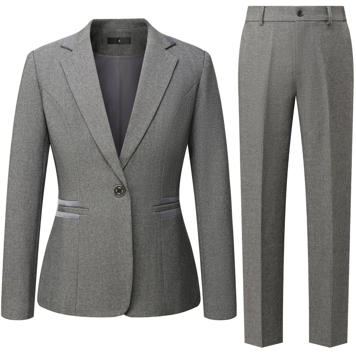 Women's 2 Piece Suit Pants One Button Blazer Set Business Casual Outfits